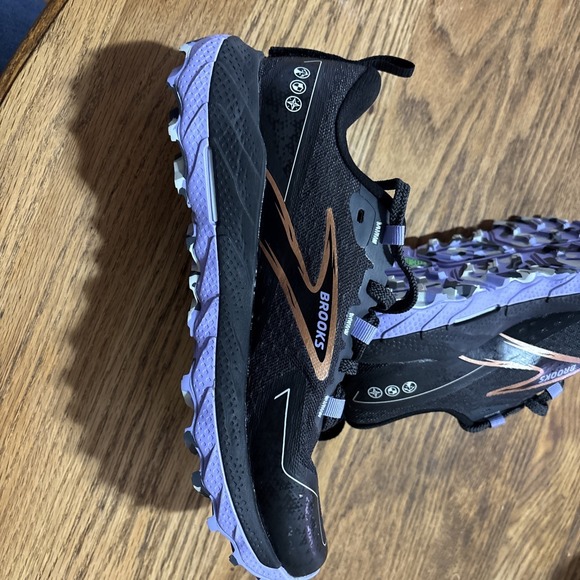 Brooks Cascadia 18 Womens Size 7D Black Purple Athletic Running Shoes Sneakers - Picture 6 of 16